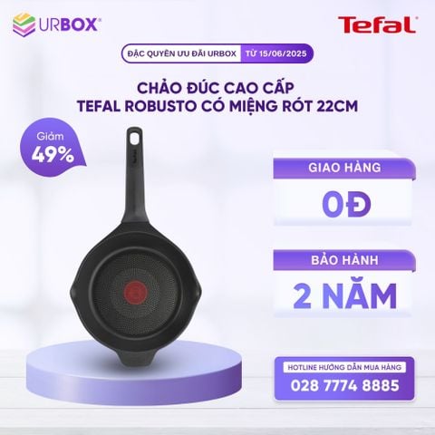 Chảo đúc cao cấp Tefal Robusto có miệng rót 22cm - URBOX
