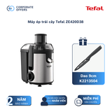 Máy ép trái cây Tefal ZE420D38 (Tặng 1 Dao gọt trái cây Tefal Comfort K2213504 - 9cm)