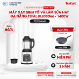 Máy xay sinh tố, làm sữa hạt Tefal BL83SD66 - 1400W (Tặng 1 Chảo chiên sâu lòng Tefal Natura 26cm - 2100111898)