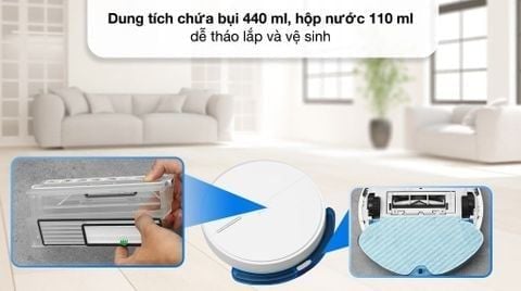 Robot hút bụi và lau nhà tự động Tefal S70  - RG8477WH