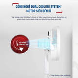 Quạt đứng TEFAL TB Silence Plus VH689990 - Trắng Cánh Xanh