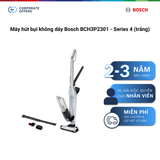 Máy hút bụi không dây Bosch BCH3P2301 - Series 4 (trắng)