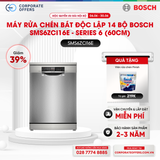Máy Rửa Chén Bát Độc Lập Bosch 14 Bộ SMS6ZCI16E - Series 6 (60cm)