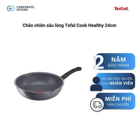Chảo chiên sâu lòng Tefal Cook Healthy 24cm