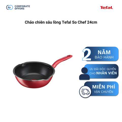 Chảo chiên sâu lồng Tefal So Chef 24cm