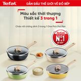 Chảo nồi Tefal có nắp đa năng 3 trong 1 (24cm) - Vanilla (Vàng nhạt)