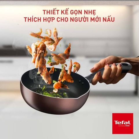 [QUÀ TẶNG KHÔNG BÁN] Chảo sâu lồng chống dính đáy từ Tefal Day By Day 24cm