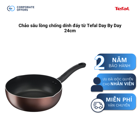 [QUÀ TẶNG KHÔNG BÁN] Chảo sâu lồng chống dính đáy từ Tefal Day By Day 24cm