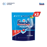 Combo 02 túi Viên Rửa Chén Bát Finish Powerball All In One, 24 viên/túi