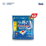 Combo 2 Viên Rửa Chén Bát Finish Powerball Quantum 64 viên