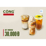 [E-VOUCHER] Cộng Cà Phê - Phiếu quà tặng Cộng Cà Phê 30k