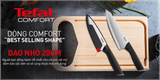 [QUÀ TẶNG KHÔNG BÁN] Dao gọt trái cây Tefal Comfort K2213504 - 9cm