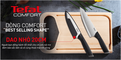 [QUÀ TẶNG KHÔNG BÁN] Dao gọt trái cây Tefal Comfort K2213504 - 9cm