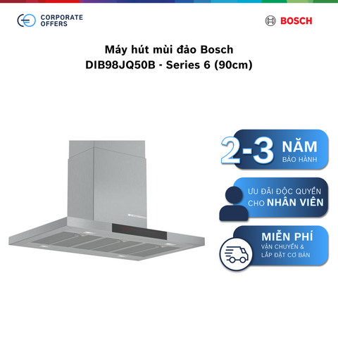Máy hút mùi đảo Bosch DIB98JQ50B - Series 6 (90cm)