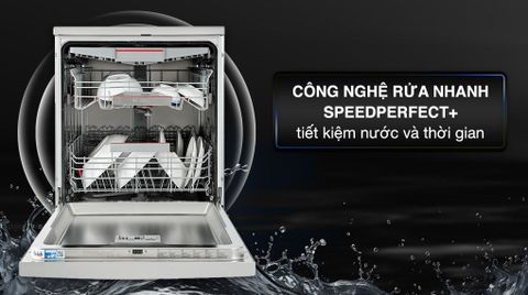 Máy rửa chén độc lập Bosch SMS6ECI93E Inox, chống vân tay (60 cm) - Series 6