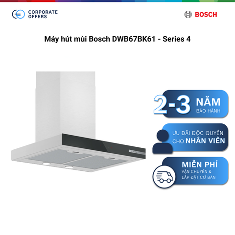 Máy hút mùi dạng chữ T Bosch DWB67BK61T - Series 4 (60cm)