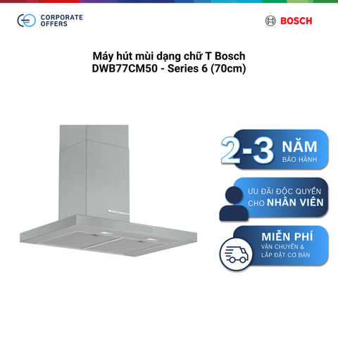 Máy hút mùi dạng chữ T Bosch DWB77CM50 - Series 6 (70cm)