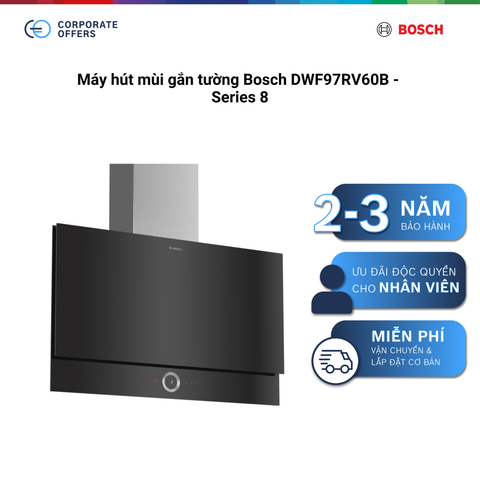Máy hút mùi gắn tường Bosch DWF97RV60B - Series 8