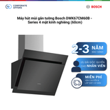 Máy hút mùi gắn tường Bosch DWK67CM60B - Series 4 mặt kính nghiêng (60cm)