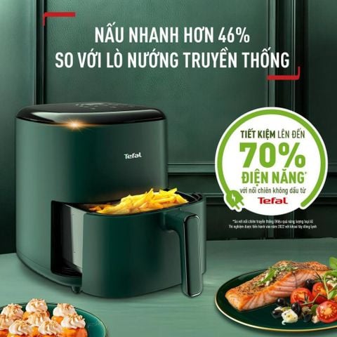 Nồi chiên không dầu điện tử Tefal Easy Max 5L EY245310 (Tặng 1 Chảo chiên Tefal Natura 20cm)