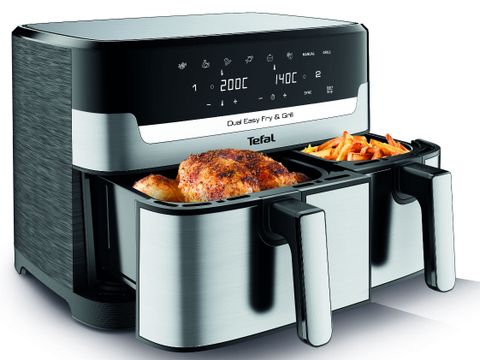 Nồi chiên không dầu điện tử Tefal Dual Easy Fry & Grill EY905D10