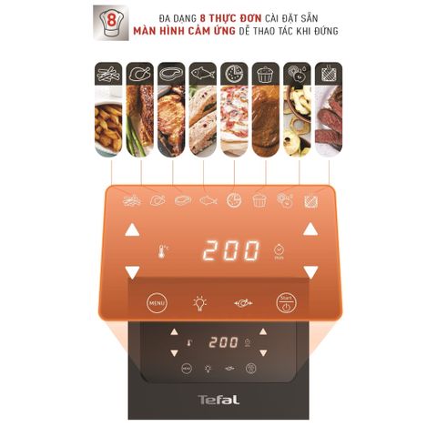 Nồi chiên không dầu Tefal 9 trong 1 Easy fry Oven Grill FW501815 (Tặng 1 Hộp nhựa vuông Tefal 1.2L)