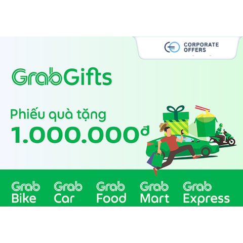 [E-VOUCHER] GRAB - Phiếu Quà Tặng GrabGifts 1000K
