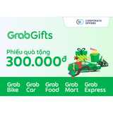 [E-VOUCHER] GRAB - Phiếu Quà Tặng GrabGifts 300K