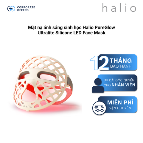 Mặt nạ ánh sáng sinh học Halio PureGlow Ultralite Silicone LED Face Mask