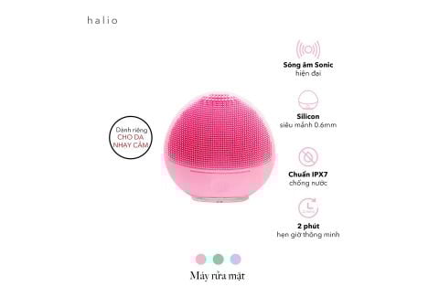 Máy rửa mặt Halio Sensitive Facial Cleansing & Massaging Device