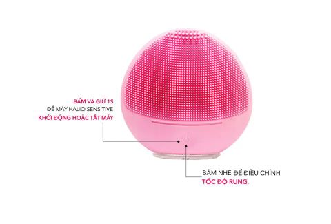 Máy rửa mặt Halio Sensitive Facial Cleansing & Massaging Device
