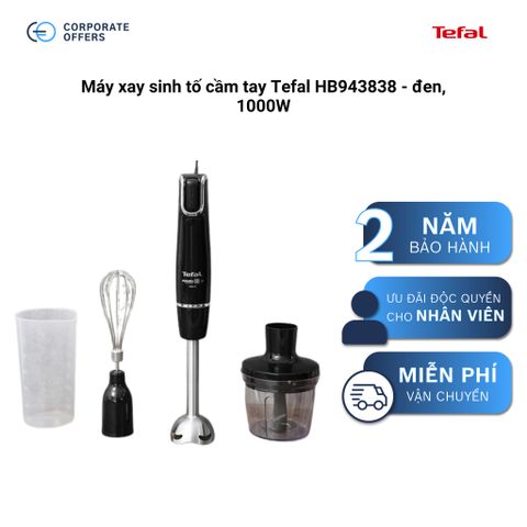Máy xay sinh tố cầm tay Tefal HB943838 - đen, 1000W