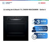 Lò nướng âm tủ Bosch 71L 3400W HBA5360B0K - Series 6