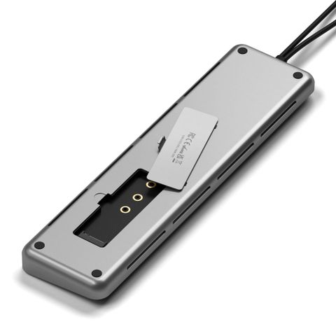 Dock dual USB-C kiêm đế Satechi (có khe hỗ trợ SSD M2 SATA/NVMe)