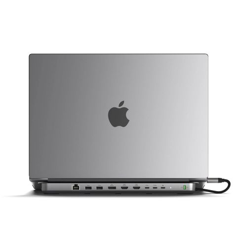 Dock dual USB-C kiêm đế Satechi (có khe hỗ trợ SSD M2 SATA/NVMe)