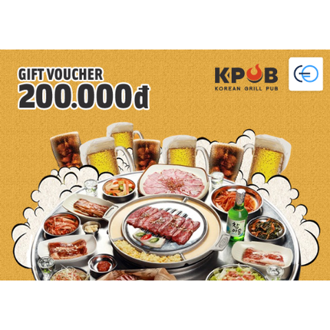 [E-VOUCHER] K Pub - Phiếu quà tặng K-Pub 200k