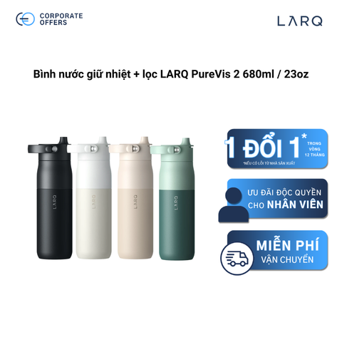 Bình nước giữ nhiệt + lọc LARQ PureVis 2 680ml / 23oz