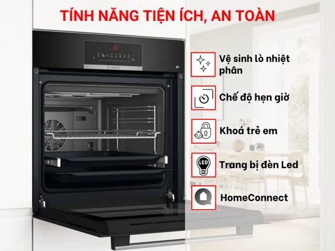 Lò nướng âm tủ Bosch 66L HBJ559EB6M - Series 6