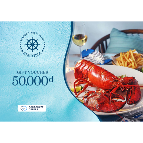 [E-VOUCHER] MARINA CLUB - Phiếu quà tặng Marina Seafood 50K