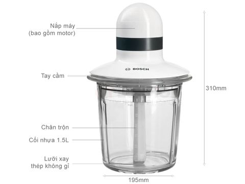 Máy xay thịt Bosch 550W MMR15A1
