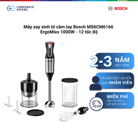 Máy xay sinh tố cầm tay Bosch MS6CM6166 ErgoMixx 1000W - 12 tốc độ