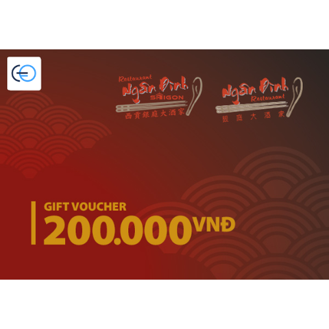 [E-VOUCHER] Ngân Đình Restaurant - Phiếu quà tặng Ngân ĐÌnh Restaurant 200k