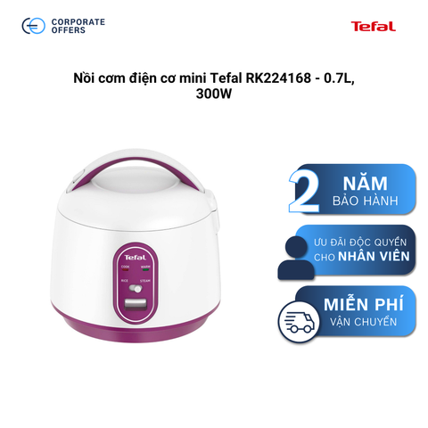 Nồi cơm điện cơ mini Tefal RK224168 - 0.7L, 300W