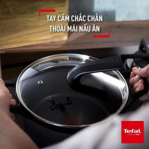 Nồi đúc cao cấp Tefal Robusto có miệng rót 20cm (Tặng 1 Dao gọt trái cây Tefal Comfort 9cm)
