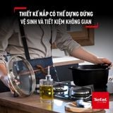 Nồi đúc cao cấp Tefal Robusto có miệng rót 24cm (Tặng 1 Dao gọt trái cây Tefal Comfort 9cm)