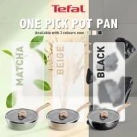 Chảo nồi Tefal có nắp đa năng 3 trong 1 (22cm) - Vanilla (vàng nhạt)