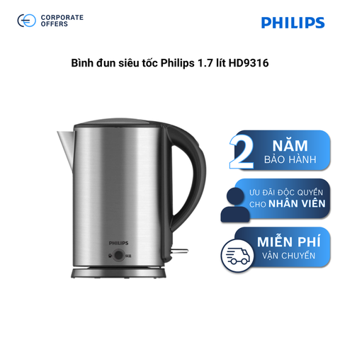 Bình đun siêu tốc Philips 1.7 lít HD9316