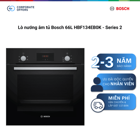 Lò nướng âm tủ Bosch 66L HBF134EB0K - Series 2
