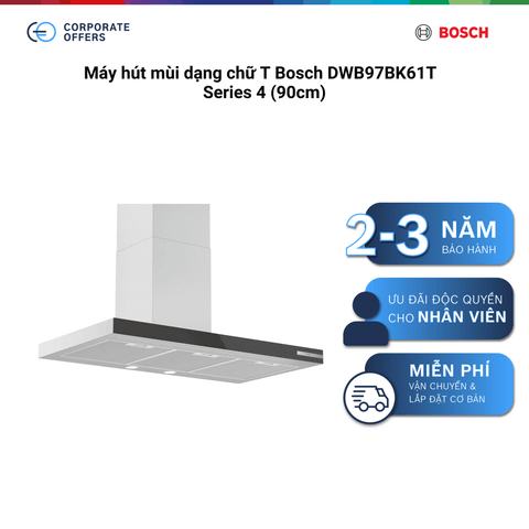 Máy hút mùi dạng chữ T Bosch DWB97BK61T - Series 4 (90cm)