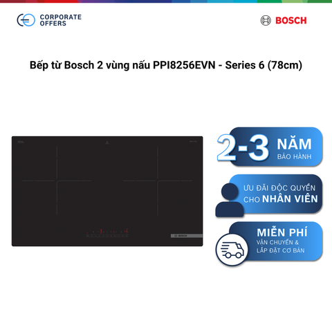 Bếp từ Bosch 2 vùng nấu PPI8256EVN - Series 6 (78cm)